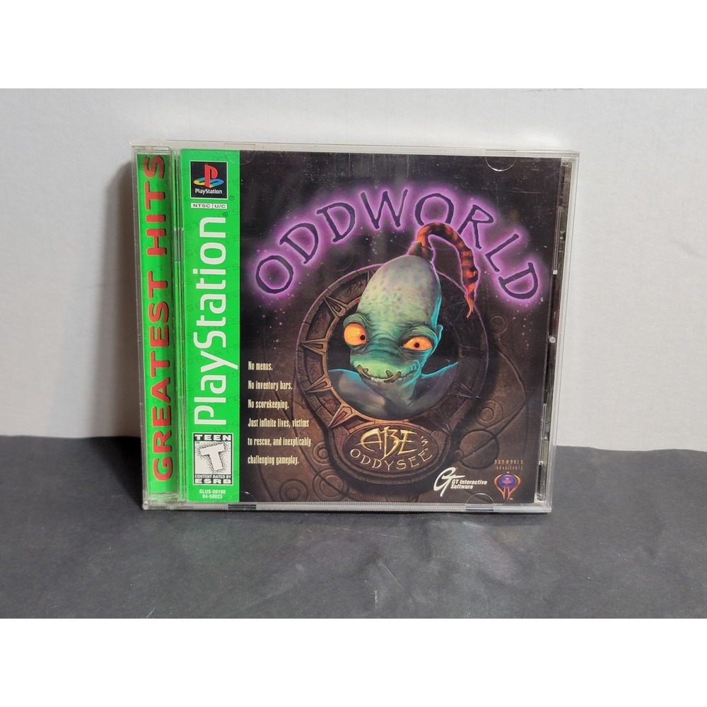 Oddworld Abe's Oddysee Sony PlayStation 1 PS1 1997 Greatest Hits SLUS-00190